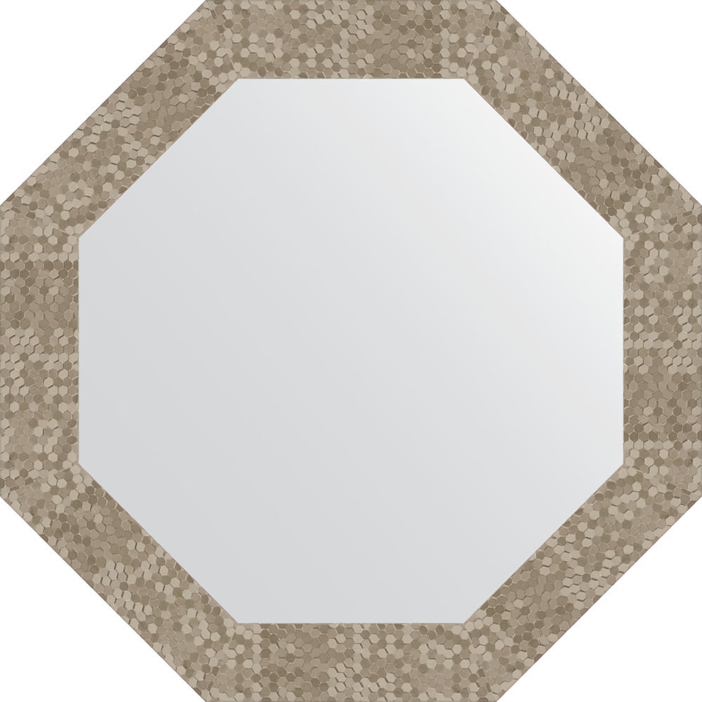 Изображение товара Зеркало многоугольное в багетной раме EVOFORM соты титан 63x63 см