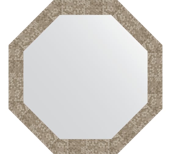 Изображение товара Зеркало в багетной раме EVOFORM соты титан 70 мм, 73x73 см BY 3750