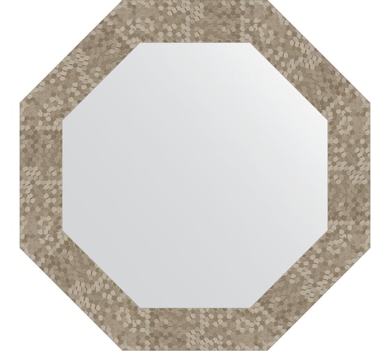 Изображение товара Зеркало в багетной раме EVOFORM соты титан 70 мм, 57x57 см BY 7310