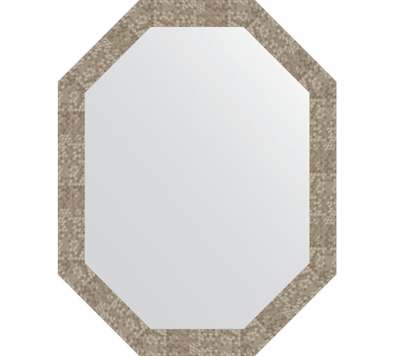 Изображение товара Зеркало в багетной раме EVOFORM соты титан 70 мм, 72x92 см BY 7104