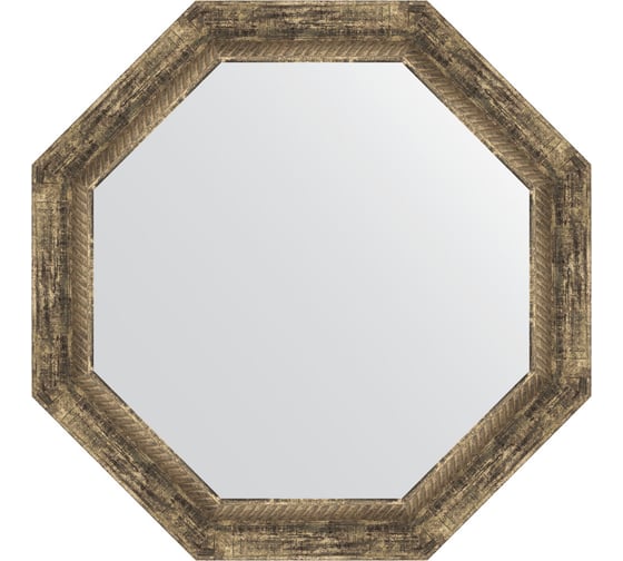 Изображение товара Зеркало в багетной раме EVOFORM старое дерево, с плетением 70 мм, 63x63 см BY 3665