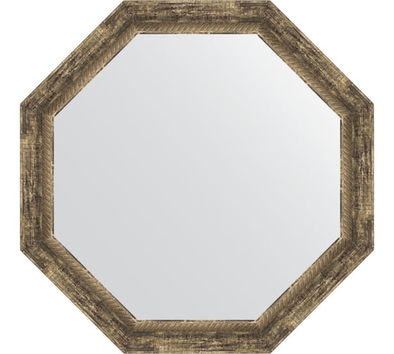 Изображение товара Зеркало в багетной раме EVOFORM старое дерево, с плетением 70 мм, 73x73 см BY 3666