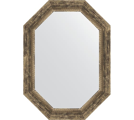 Изображение товара Зеркало в багетной раме EVOFORM старое дерево, с плетением 70 мм, 53x73 см BY 7121