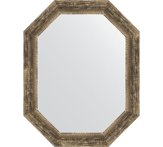 Изображение товара Зеркало в багетной раме EVOFORM старое дерево, с плетением 70 мм, 58x73 см BY 7122