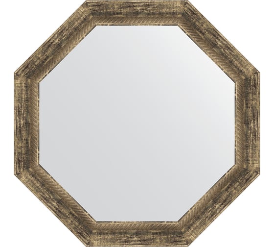 Изображение товара Зеркало в багетной раме EVOFORM старое дерево, с плетением 70 мм, 68x68 см BY 7321