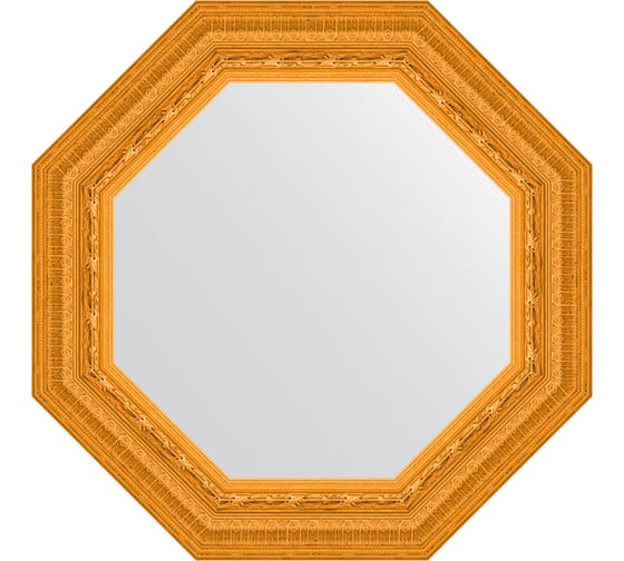 Изображение товара Зеркало в багетной раме EVOFORM сусальное золото 80 мм, 54.8x54.8 см BY 3763