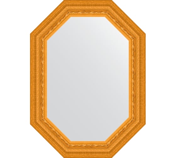 Изображение товара Зеркало в багетной раме EVOFORM сусальное золото 80 мм, 54x74 см BY 7133