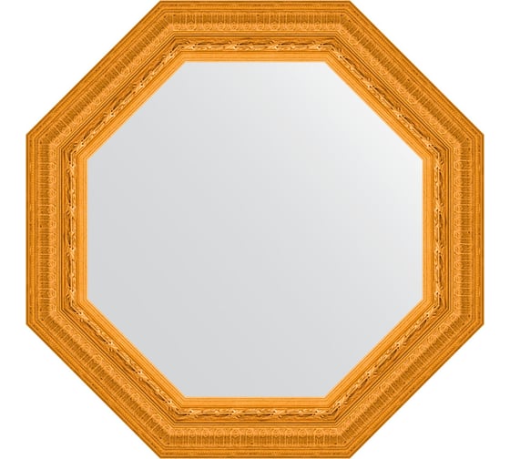 Изображение товара Зеркало в багетной раме EVOFORM сусальное золото 80 мм, 59x59 см BY 7326