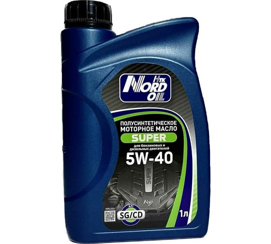 Изображение товара Моторное масло NORD OIL Super 5W-40 SG/CD 1л NRL033