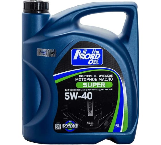 Изображение товара Моторное масло NORD OIL Super 5W-40 SG/CD 5л NRL078
