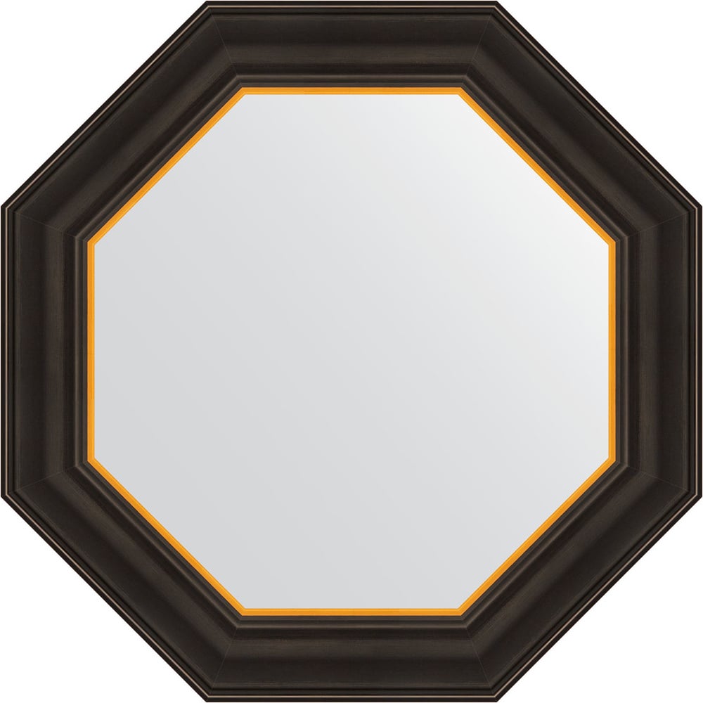 Изображение товара Зеркало в багетной раме EVOFORM черное дерево с золотом 54x54 см