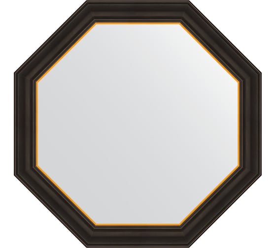 Изображение товара Зеркало в багетной раме EVOFORM черное дерево с золотом 71 мм, 74x74 см BY 3876