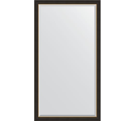 Изображение товара Напольное зеркало с фацетом в багетной раме EVOFORM черное дерево с золотом 71 мм, 109x198 см BY 6186