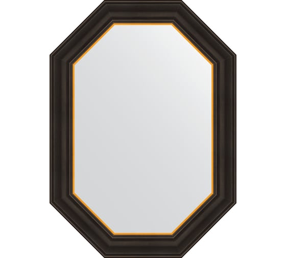 Изображение товара Зеркало в багетной раме EVOFORM черное дерево с золотом 71 мм, 53x73 см BY 7285