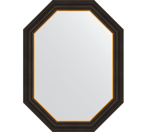 Изображение товара Зеркало в багетной раме EVOFORM черное дерево с золотом 71 мм, 63x83 см BY 7287