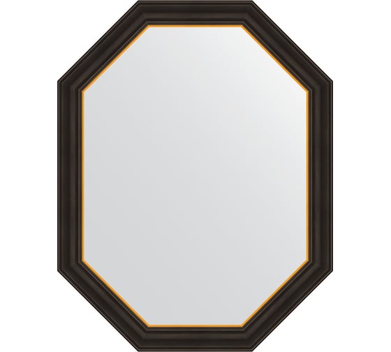 Изображение товара Зеркало в багетной раме EVOFORM черное дерево с золотом 71 мм, 73x93 см BY 7288