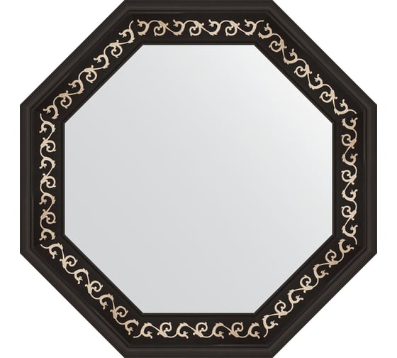 Изображение товара Зеркало в багетной раме EVOFORM черный ардеко 81 мм, 65x65 см BY 3767