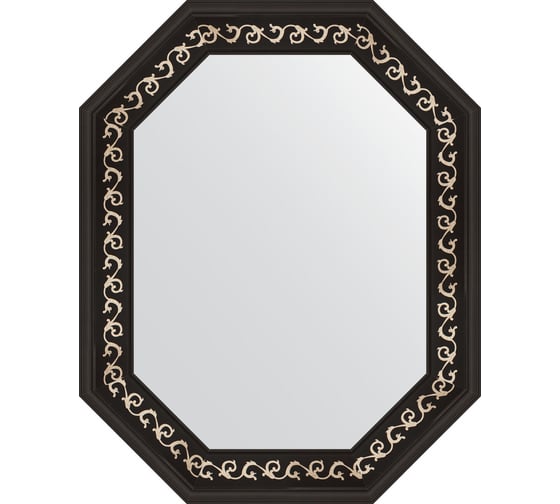 Изображение товара Зеркало в багетной раме EVOFORM черный ардеко 81 мм, 59x74 см BY 7138