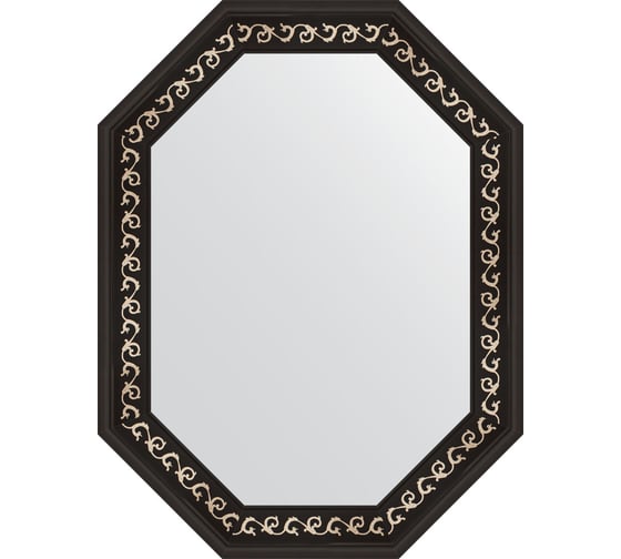 Изображение товара Зеркало в багетной раме EVOFORM черный ардеко 81 мм, 64x84 см BY 7139