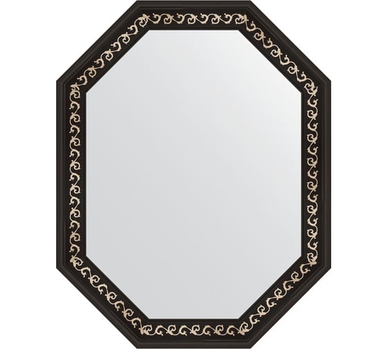 Изображение товара Зеркало в багетной раме EVOFORM черный ардеко 81 мм, 74x94 см BY 7140