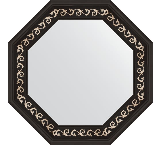 Изображение товара Зеркало в багетной раме EVOFORM черный ардеко 81 мм, 59x59 см BY 7328