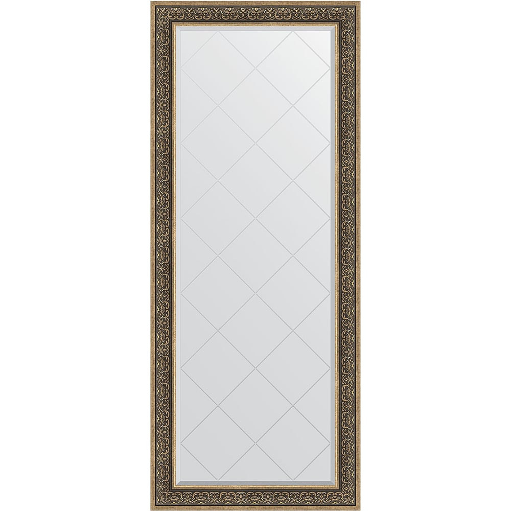 Изображение товара Напольное зеркало с гравировкой в багетной раме EVOFORM серебряное 84x204 см