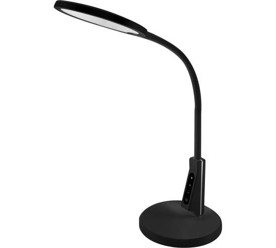 Изображение товара Светильник Camelion черный, LED, настольный, 7Вт, 230В, 450лм, сенсорный, регулировка яркости и цветовой температуры USB-5В, 1А KD-836 C02 13888