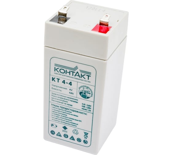Изображение товара Аккумуляторная батарея КОНТАКТ КТ 4-4 (4 В; 4 Ач) Магнито-контакт 00-00006400
