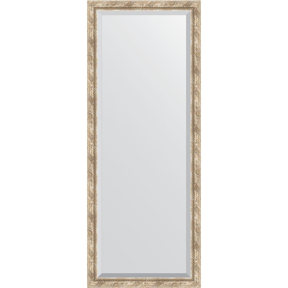 Изображение товара Напольное зеркало с фацетом в багетной раме EVOFORM прованс, с плетением 70 мм, 78x198 см BY 6104