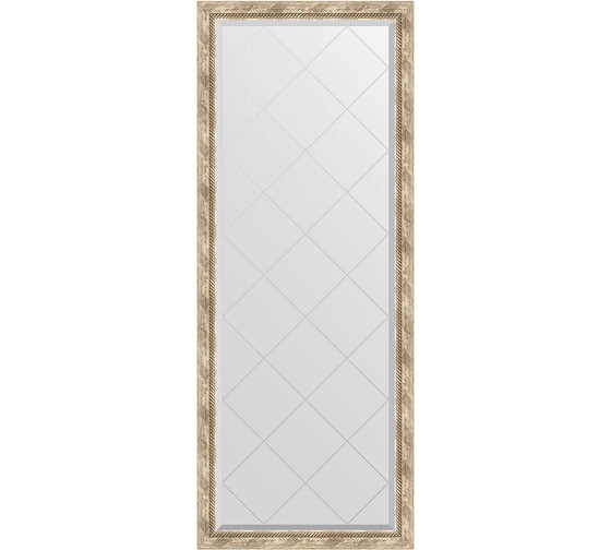 Изображение товара Напольное зеркало с гравировкой в багетной раме EVOFORM прованс, с плетением 70 мм, 78x198 см BY 6304