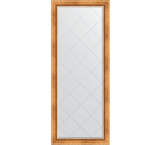 Изображение товара Напольное зеркало с гравировкой в багетной раме EVOFORM римское золото 88 мм, 81x201 см BY 6317