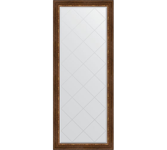 Изображение товара Напольное зеркало с гравировкой в багетной раме EVOFORM римская бронза 88 мм, 81x201 см BY 6319