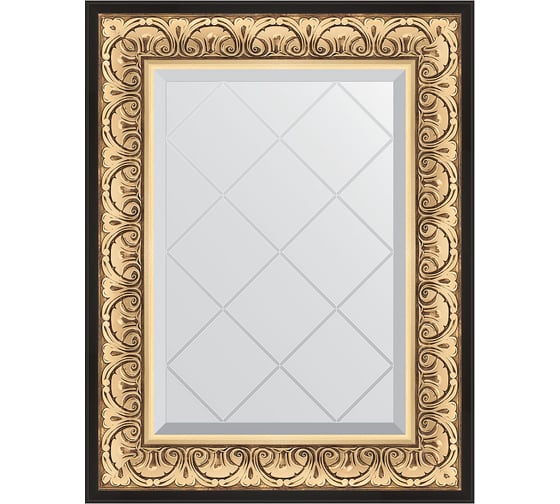 Изображение товара Зеркало с гравировкой в багетной раме EVOFORM барокко золото 106 мм, 60x77 см BY 4036