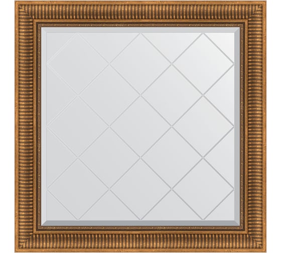 Изображение товара Зеркало с гравировкой в багетной раме EVOFORM бронзовый акведук 93 мм, 87x87 см BY 4326