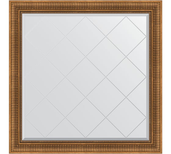 Изображение товара Зеркало с гравировкой в багетной раме EVOFORM бронзовый акведук 93 мм, 107x107 см BY 4455