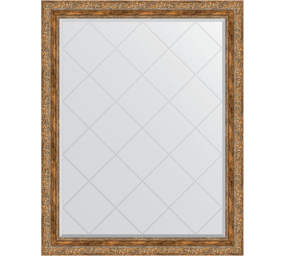 Изображение товара Зеркало с гравировкой в багетной раме EVOFORM виньетка античная бронза 85 мм, 95x120 см BY 4359