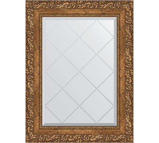Изображение товара Зеркало с гравировкой в багетной раме EVOFORM виньетка бронзовая 85 мм, 55x72 см BY 4013