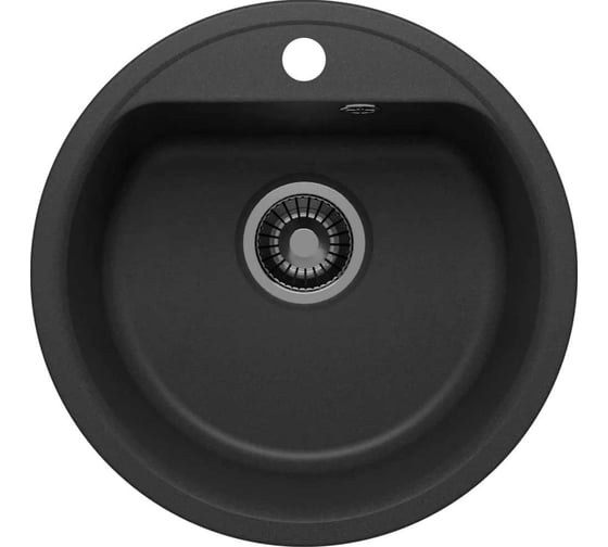Изображение товара Кухонная мойка uperwood из искусственного камня UPD-101_круглая, цвет уголь 391020204