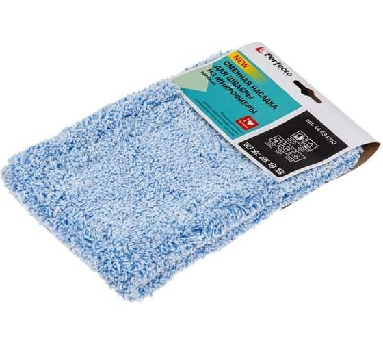 Изображение товара Сменная насадка для швабры из микрофибры PERFECTO LINEA голубая 44-434010