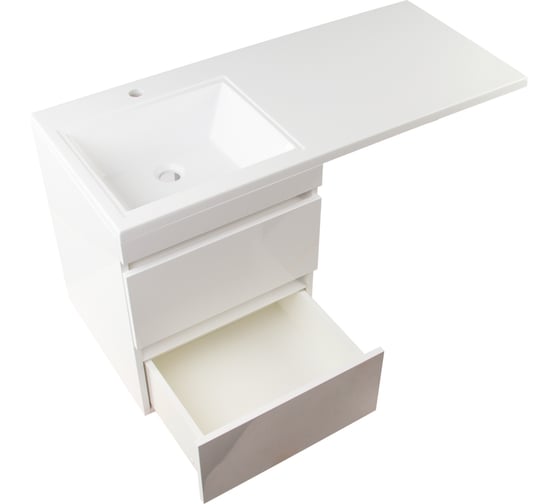 Изображение товара Подвесная тумба Style Line "Даллас 120", Люкс белая, PLUS, ЭМАЛЬ СС-00002351