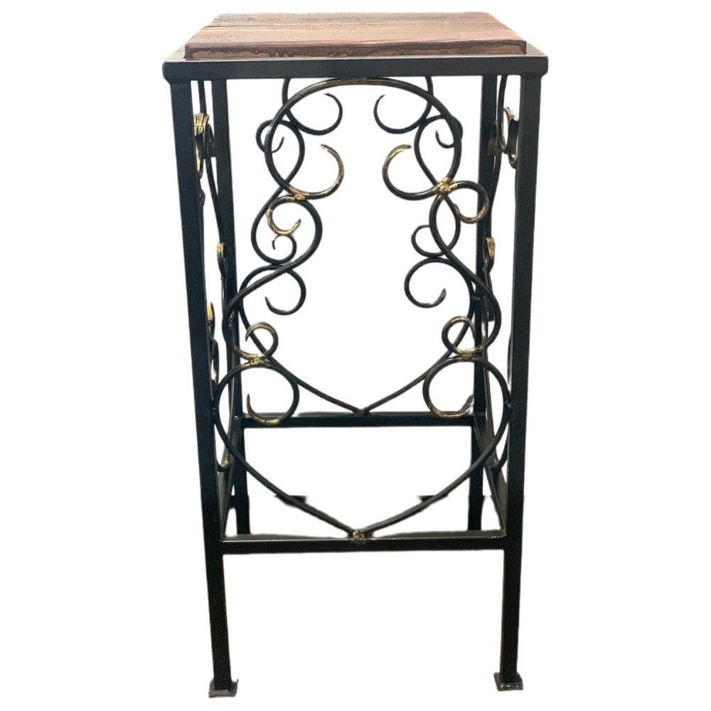 Изображение товара Табурет Металлический с Деревянным Квадратным Сиденьем 800 мм МК2269