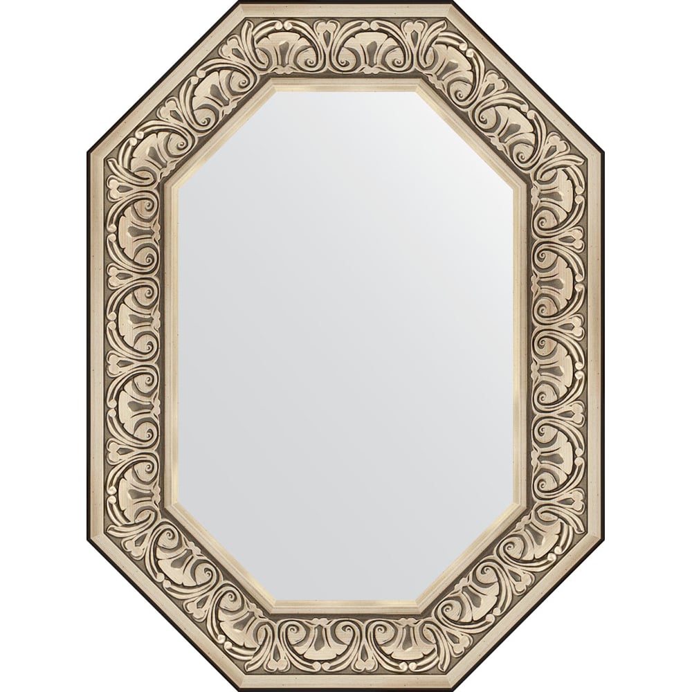 Изображение товара Зеркало EVOFORM в багетной раме барокко серебро 60x80 см