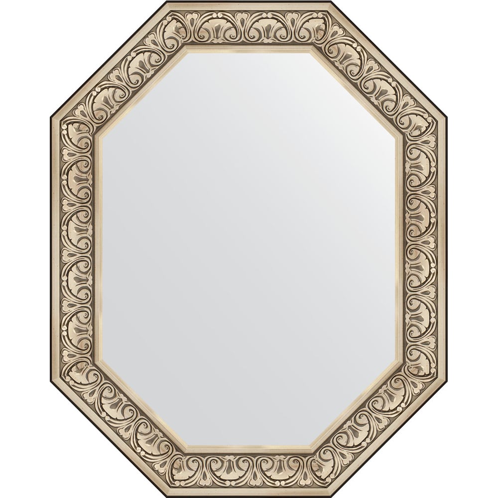 Изображение товара Зеркало EVOFORM в багетной раме барокко серебро 80x100 см