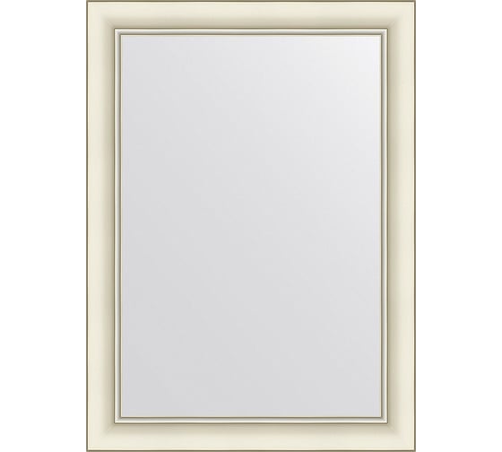 Изображение товара Зеркало EVOFORM в багетной раме - белый с серебром 60 mm (54x74 cm) BY 7615