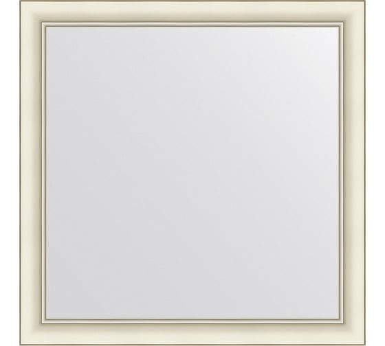 Изображение товара Зеркало EVOFORM в багетной раме - белый с серебром 60 mm (74x74 cm) BY 7621