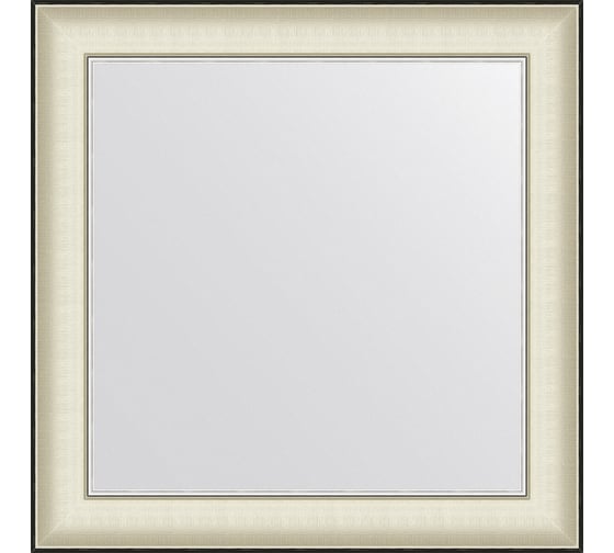 Изображение товара Зеркало EVOFORM в багетной раме - белая кожа с хромом 78 mm (68x68 cm) BY 7629