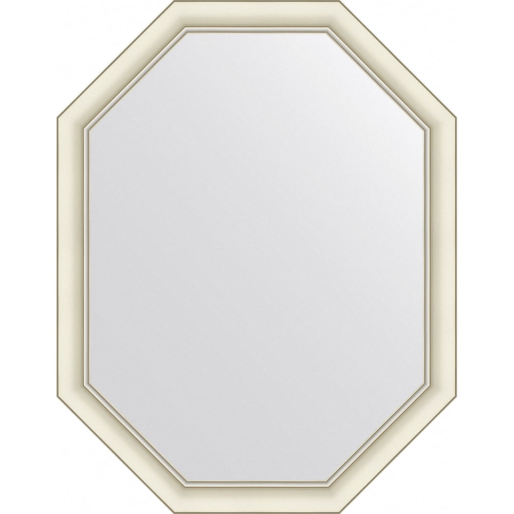 Изображение товара Зеркало EVOFORM в багетной раме белое и серебряное 71x91 см