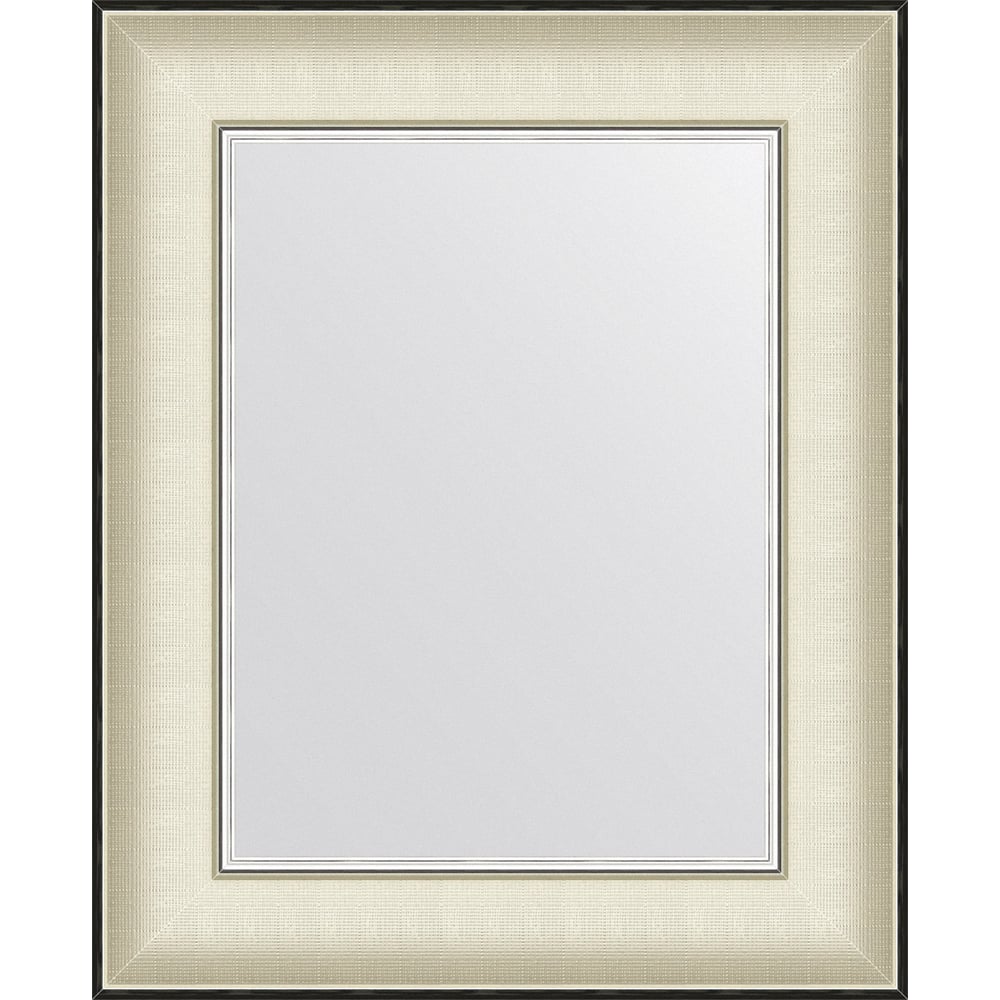 Изображение товара Зеркало EVOFORM в багетной раме белая кожа с хромом 44x54 см