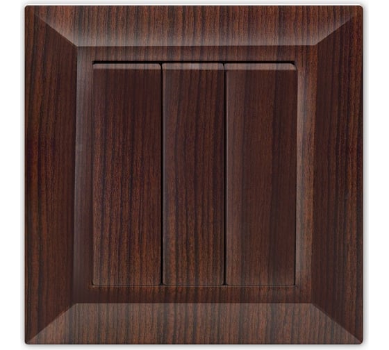 Изображение товара Выключатель Metronex Electric Roma трехклавишный Венге FVK010301FRN