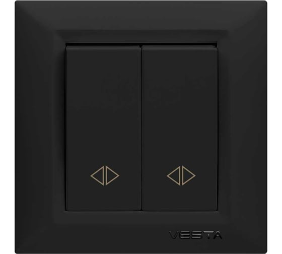 Изображение товара Выключатель Metronex Electric Roma реверсивный промежуточный без рамки Черный FVK010406CMT